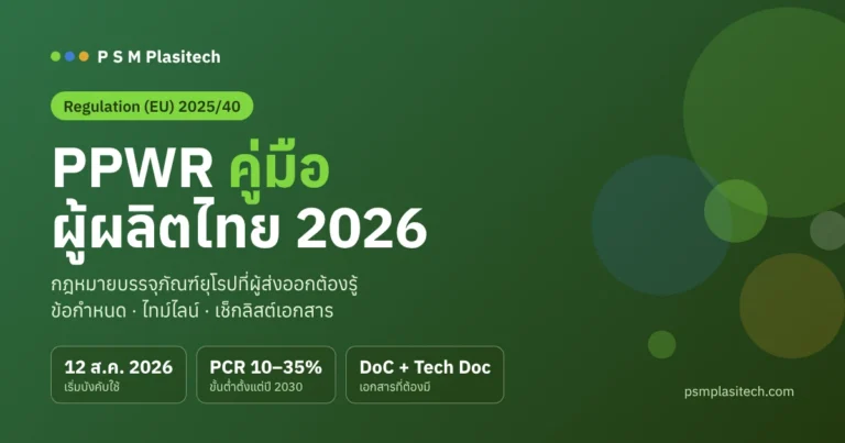 คู่มือกฎหมาย PPWR สำหรับผู้ผลิตบรรจุภัณฑ์ไทยที่ส่งออกไปยุโรป